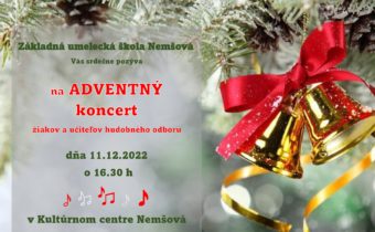 Pozvánka na Adventný koncert žiakov a učiteľov hudobného odboru